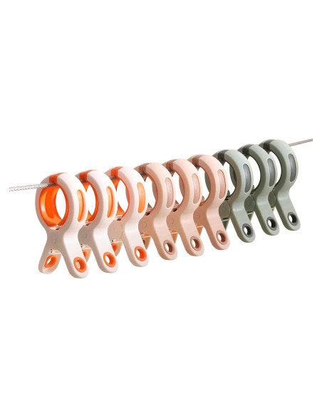 Paquete de 9 Clips para Toallas de Playa KIZZHISI - 9.4 cm Paquete de 9 Clips para Toallas de Playa KIZZHISI - 9.4 cm