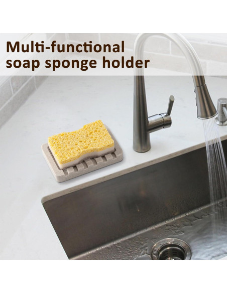 Jabonera Autodrenante UHEY HOME Beige Rectangular 13.2x8.9 cm Jabonera Autodrenante UHEY HOME Beige Rectangular 13.2x8.9 cm