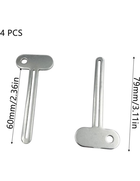 Exprimidor de Pasta de Dientes Manual Luoperyuan 4 Pcs Acero Inoxidable Exprimidor de Pasta de Dientes Manual Luoperyuan 4 Pcs Acero Inoxidable