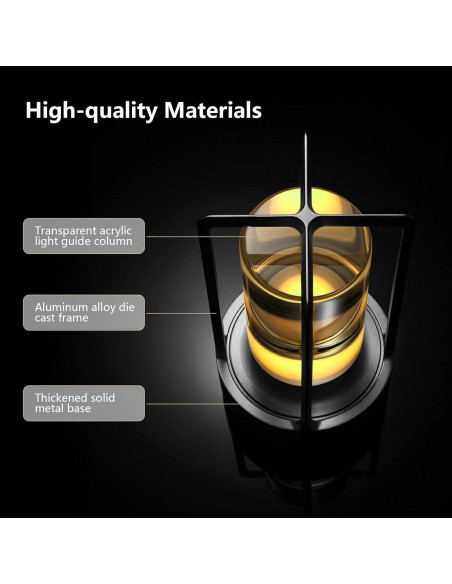 Lámpara de Mesa LED Inalámbrica Baishezhuan A-1 Negra Lámpara de Mesa LED Inalámbrica Baishezhuan A-1 Negra