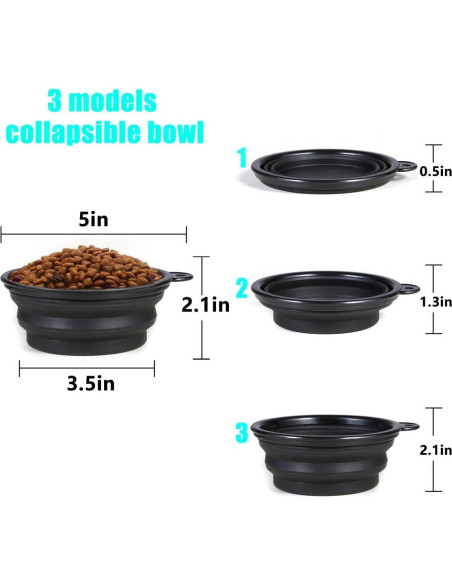 Cuencos Plegables para Perros SLSON - 2 Unidades 350 ml Cuencos Plegables para Perros SLSON - 2 Unidades 350 ml