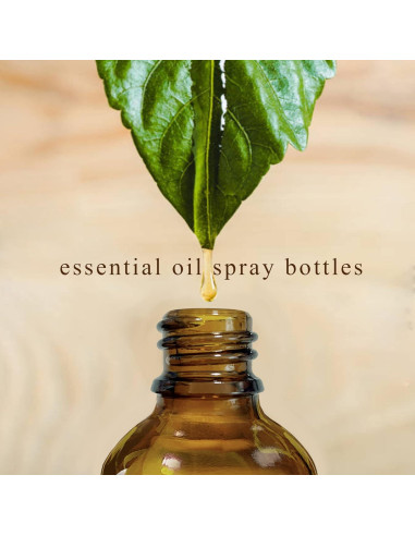 4 Botellas de Spray de Vidrio Ámbar 60ml GIVAMEIHF con Accesorios