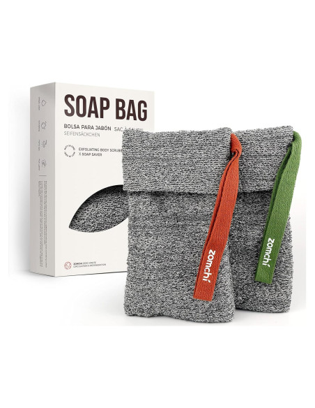 Bolsas de Jabón Exfoliantes ZOMCHI 2 Piezas para Ducha Bolsas de Jabón Exfoliantes ZOMCHI 2 Piezas para Ducha