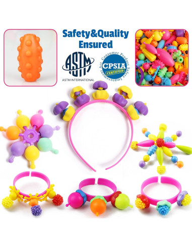 Kit de Joyería FUNZBO 520 Piezas para Niños 4-8 Años
