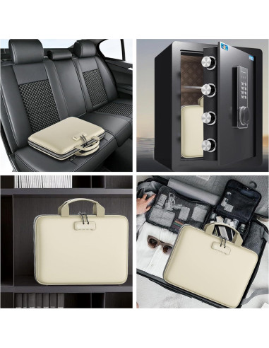 Organizador de Archivos a Prueba de Fuego Tamfile Beige 13 Bolsillos