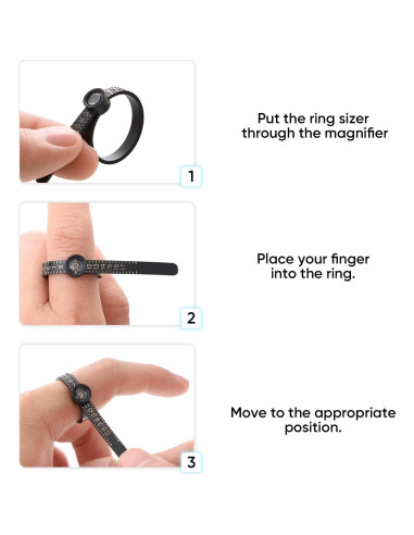 Medidor de Talla de Anillo King Will 0-17 Reutilizable 27 PCS