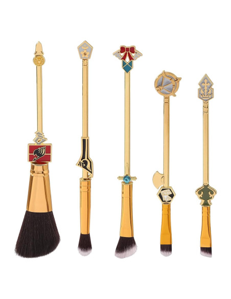 Set de Pinceles de Maquillaje Fairy Tail - 5 Piezas con Mango de Metal Set de Pinceles de Maquillaje Fairy Tail - 5 Piezas con Mango de Metal