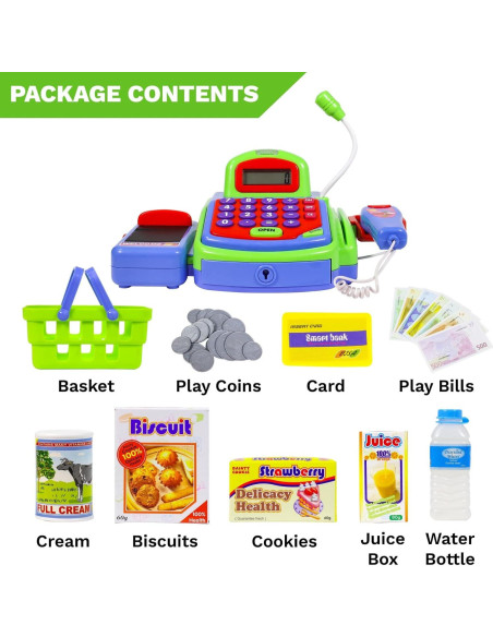 Caja Registradora Interactiva Kidplokio Verde 35.56x20.32cm Caja Registradora Interactiva Kidplokio Verde 35.56x20.32cm