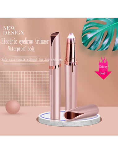 Recortador de Cejas Eléctrico CaoXiong USB Recargable Rosa