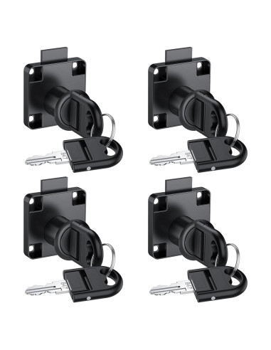 Cerradura de Mueble Tanice 4 Piezas Zinc con Llave Igual