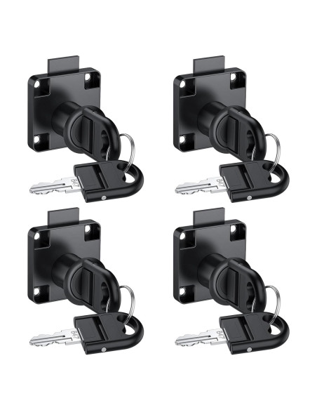 Cerradura de Mueble Tanice 4 Piezas Zinc con Llave Igual Cerradura de Mueble Tanice 4 Piezas Zinc con Llave Igual