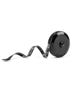 Cinta Métrica Suave Retráctil Polly 1.5M Negra Doble Escala