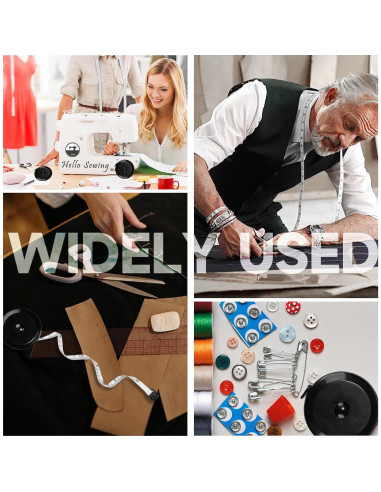 Cinta Métrica Suave Retráctil Polly 1.5M Negra Doble Escala