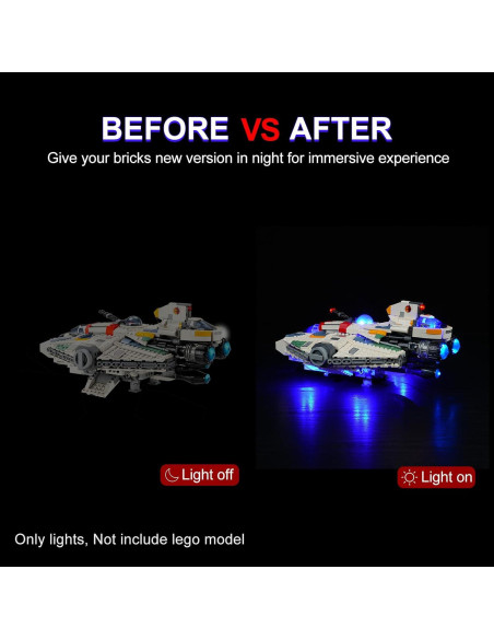 Kit de Iluminación LED para LEGO Star Wars 75357 Ahsoka Kit de Iluminación LED para LEGO Star Wars 75357 Ahsoka