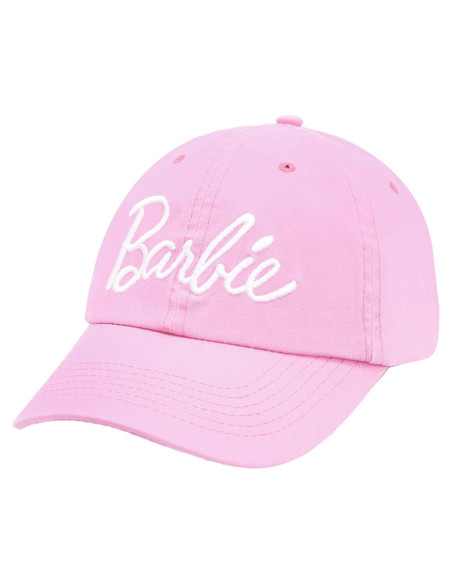 Gorra de Algodón Suave para Mujeres Barbie Rosa Curvada Gorra de Algodón Suave para Mujeres Barbie Rosa Curvada