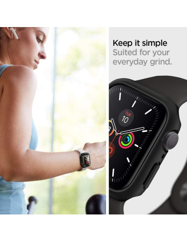 Funda delgada Spigen para Apple Watch 44mm Series SE2/6/5/4 - Negro