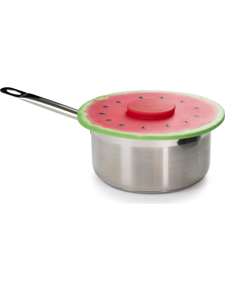 Tapa de Silicona Charles Viancin 20cm Rojo Verde - Hermética Tapa de Silicona Charles Viancin 20cm Rojo Verde - Hermética