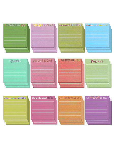 36 Notas Adhesivas Motivacionales TINSKY 7.62x7.62cm Colores Vivos 36 Notas Adhesivas Motivacionales TINSKY 7.62x7.62cm Colores Vivos