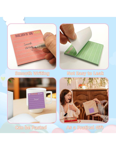 36 Notas Adhesivas Motivacionales TINSKY 7.62x7.62cm Colores Vivos 36 Notas Adhesivas Motivacionales TINSKY 7.62x7.62cm Colores Vivos