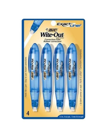 Cinta Correctora BIC Wite-Out Exact Liner 4 Cintas (3 Paquetes) Cinta Correctora BIC Wite-Out Exact Liner 4 Cintas (3 Paquetes)