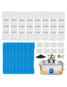 Filtros de Reemplazo SIBAYS para Fuente de Agua 15L - 24 Piezas