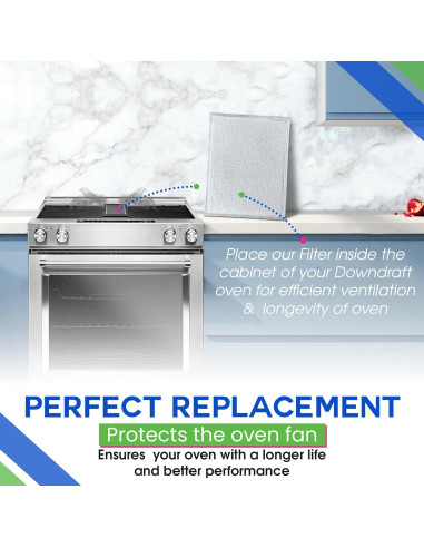 Filtro de Grasa Downdraft Bagean 707929 para Estufas Jenn Air - Paquete de 2