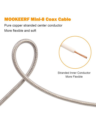 Cable Coaxial RG8X 1.83m MOOKEERF PL259 Macho a Macho