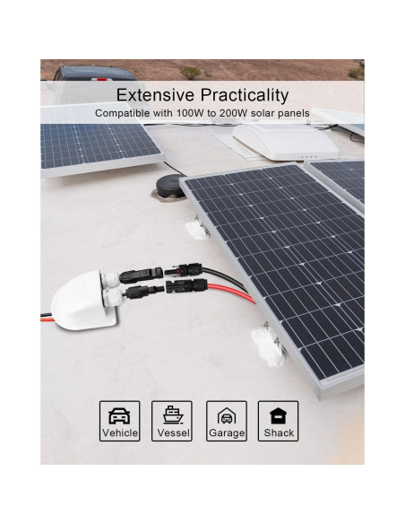 Cable de Extensión Solar Bosting 3m 10AWG IP68 para Paneles Cable de Extensión Solar Bosting 3m 10AWG IP68 para Paneles