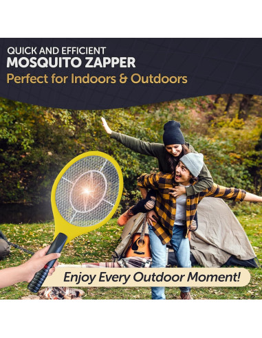 Racleta Eléctrica para Mosquitos ASISNAI - 3000 Voltios Amarillo