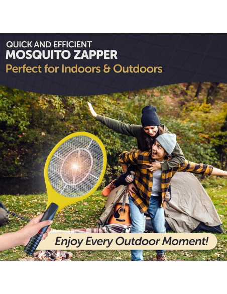 Racleta Eléctrica para Mosquitos ASISNAI - 3000 Voltios Amarillo Racleta Eléctrica para Mosquitos ASISNAI - 3000 Voltios Amarillo