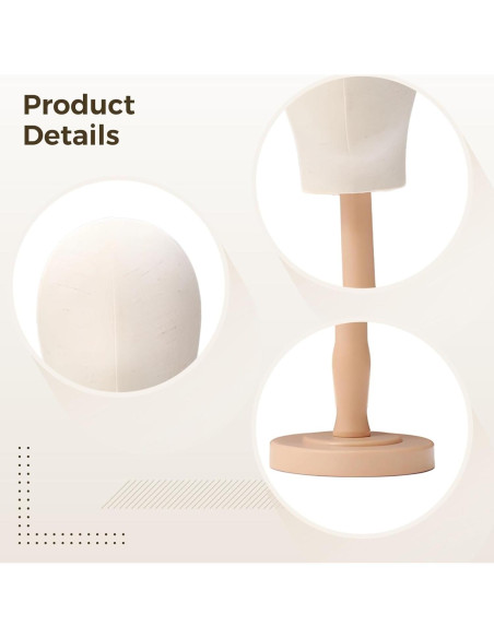Soporte para Cabeza de Peluca Homaisson 54 cm Beige Soporte para Cabeza de Peluca Homaisson 54 cm Beige