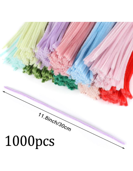 Limpiapipas Chenille Coloridos LOMIMOS 1000 Pcs 30.48 cm Limpiapipas Chenille Coloridos LOMIMOS 1000 Pcs 30.48 cm