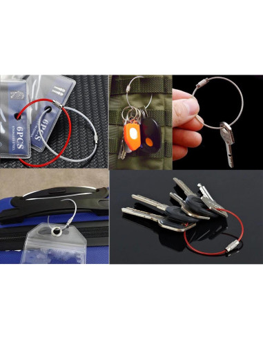 KONMAY Pulseras de Alambre Ajustables 50pcs 24cm Acero Inoxidable
