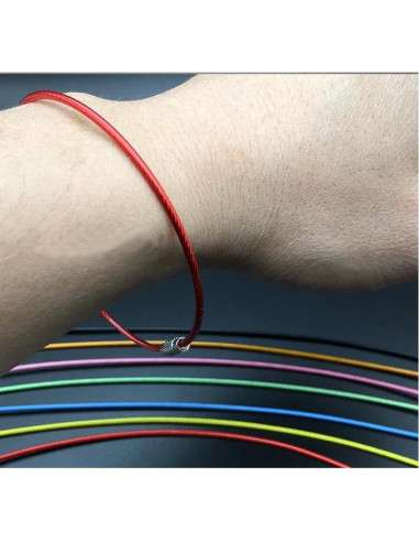 KONMAY Pulseras de Alambre Ajustables 50pcs 24cm Acero Inoxidable