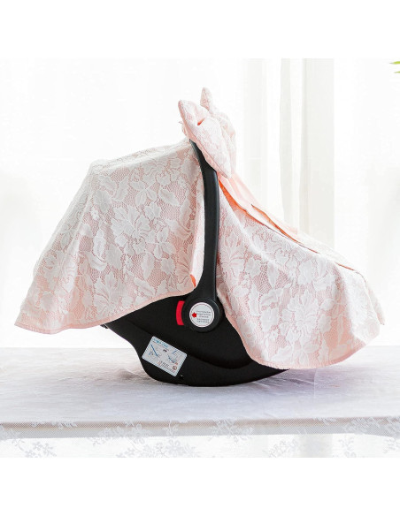 Funda de Capota para Asiento de Bebé BUSB-A Algodón con Lazo Funda de Capota para Asiento de Bebé BUSB-A Algodón con Lazo