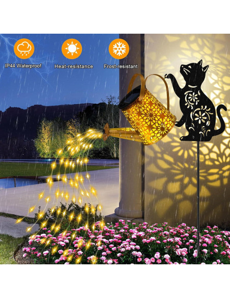 Luces Solares Decorativas Regadera con Gato Ostritec 20cm Luces Solares Decorativas Regadera con Gato Ostritec 20cm