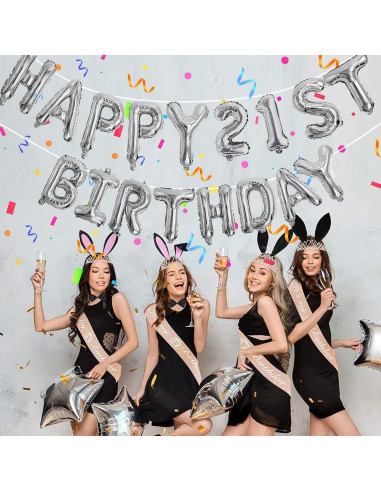 Banner de Globos de Feliz Cumpleaños Awfrky 76pcs Personalizado