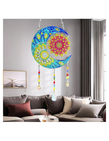 Kit de Pintura de Diamante 5D Jialeying - Colgante de Sol Arcoíris