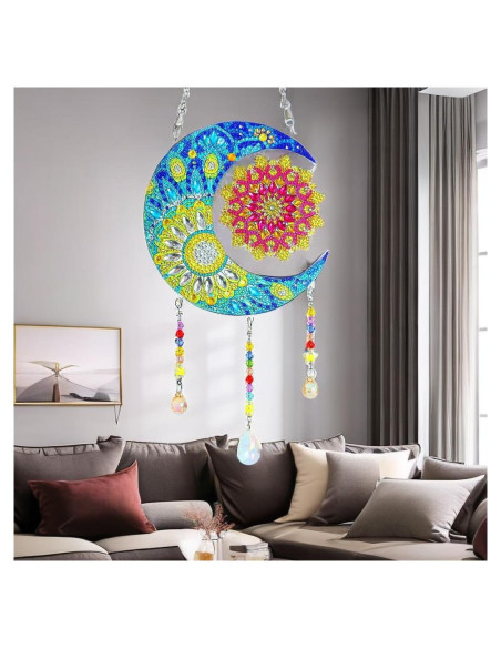 Kit de Pintura de Diamante 5D Jialeying - Colgante de Sol Arcoíris Kit de Pintura de Diamante 5D Jialeying - Colgante de Sol Arcoíris