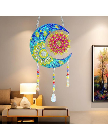 Kit de Pintura de Diamante 5D Jialeying - Colgante de Sol Arcoíris