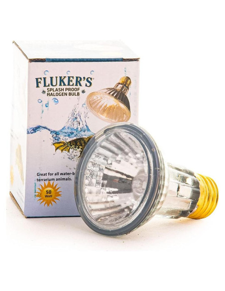 Bombilla Halógena a Prueba de Salpicaduras Fluker 50W Bombilla Halógena a Prueba de Salpicaduras Fluker 50W