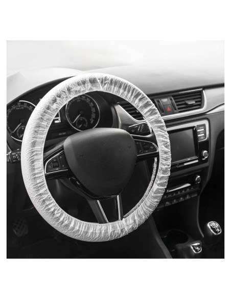 Cubiertas de Volante Desechables SCUARI 50pcs Transparentes Cubiertas de Volante Desechables SCUARI 50pcs Transparentes