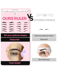 Plantillas de Cejas Desechables Skymore - 100 Piezas para Microblading 2