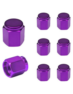 8 Tapones de Válvula de Neumático DXNQ Aluminio Púrpura