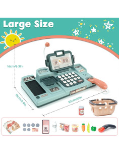 Caja Registradora de Juguete Ark Miido Verde con Sonido 2