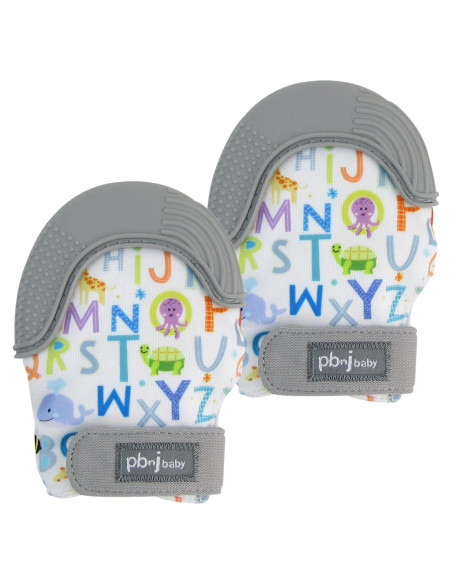 Mitón de Silicona Teethee PBnJ para Bebés - Paquete de 2 Mitón de Silicona Teethee PBnJ para Bebés - Paquete de 2