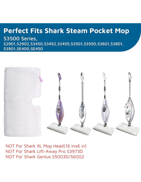 Paños de Reemplazo Flammi para Mop de Vapor Shark Pocket - 2 Unidades Paños de Reemplazo Flammi para Mop de Vapor Shark Pocket - 2 Unidades