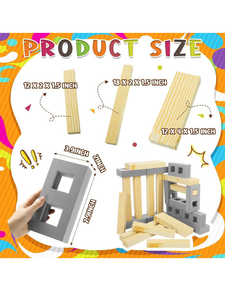 Bloques de Construcción de Espuma Leyndo 24 Pcs para Niños Bloques de Construcción de Espuma Leyndo 24 Pcs para Niños