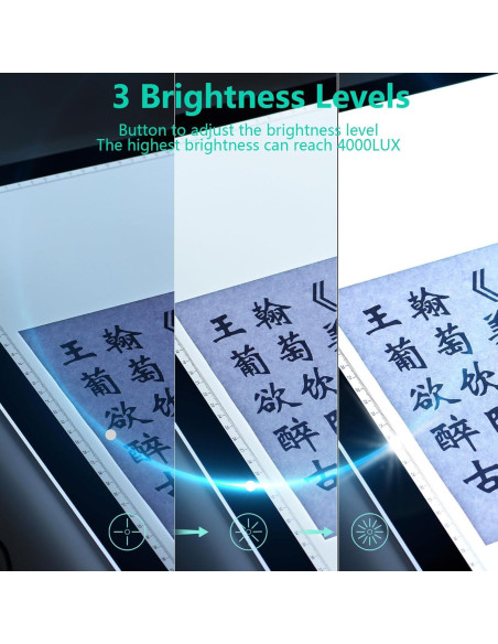 Tablero de Luz LED A1 YINGWOND 90x60 cm Ajustable para Pintura Tablero de Luz LED A1 YINGWOND 90x60 cm Ajustable para Pintura