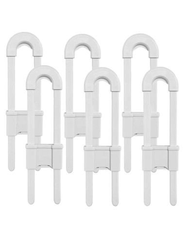 Cerraduras de Seguridad para Gabinetes Genérico 6Pack Blanco